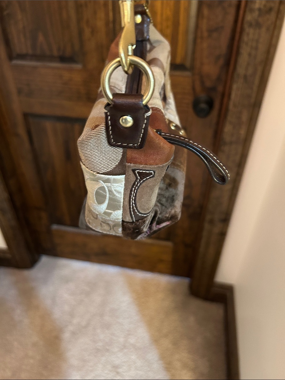 Coach Patchwork Metallic, Tan and Brown Wristlet Trio - Picture 4 of 16